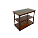 Table d'appoint anglaise classique avec dessus en cuir vert