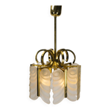 Brass and Glass Pendant Lamp by Carl Fagerlund for Orrefors