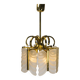 Brass and Glass Pendant Lamp by Carl Fagerlund for Orrefors
