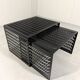 Black perforated steel nesting tables Italy 1980’s