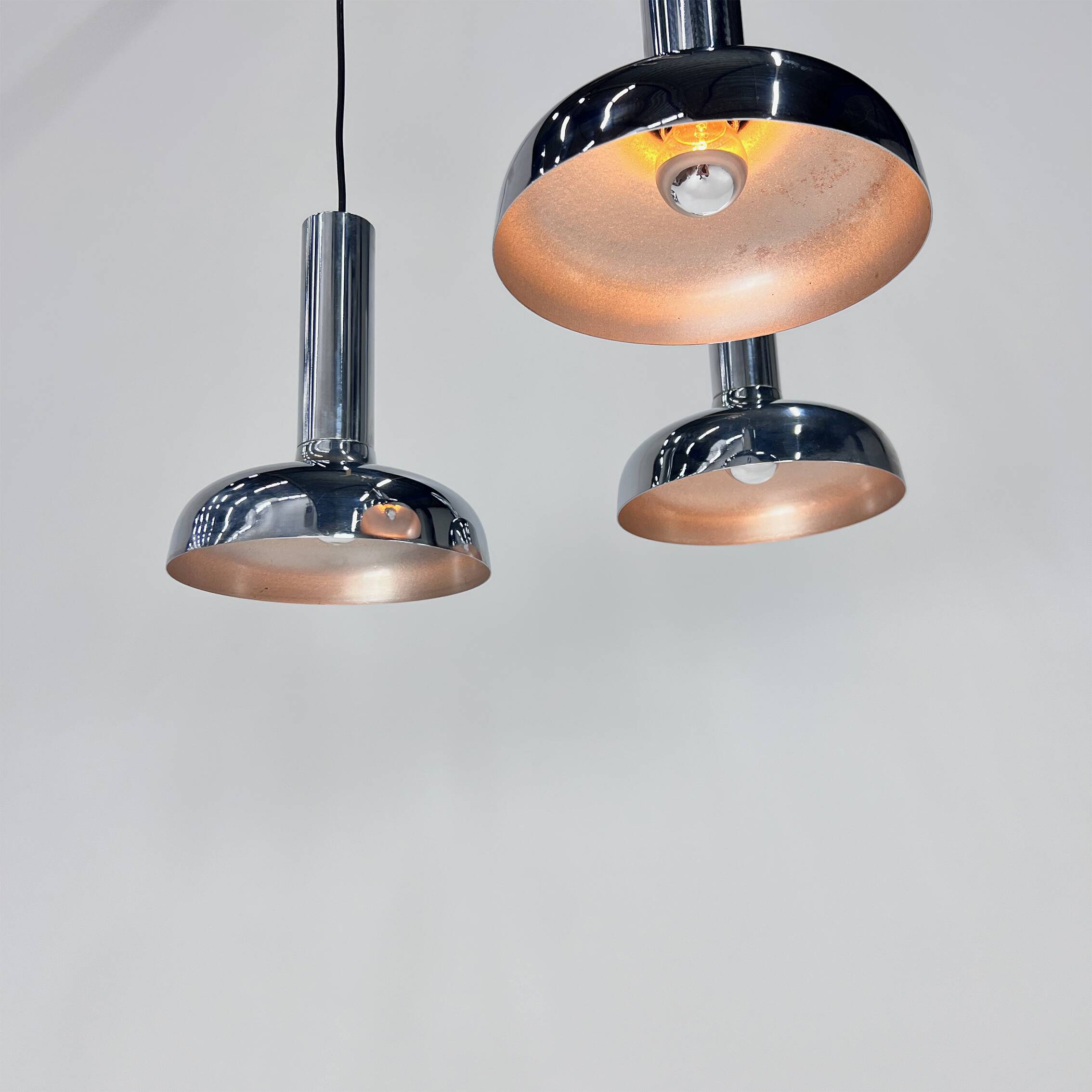 Space Age Chrome Pendant, 1970s