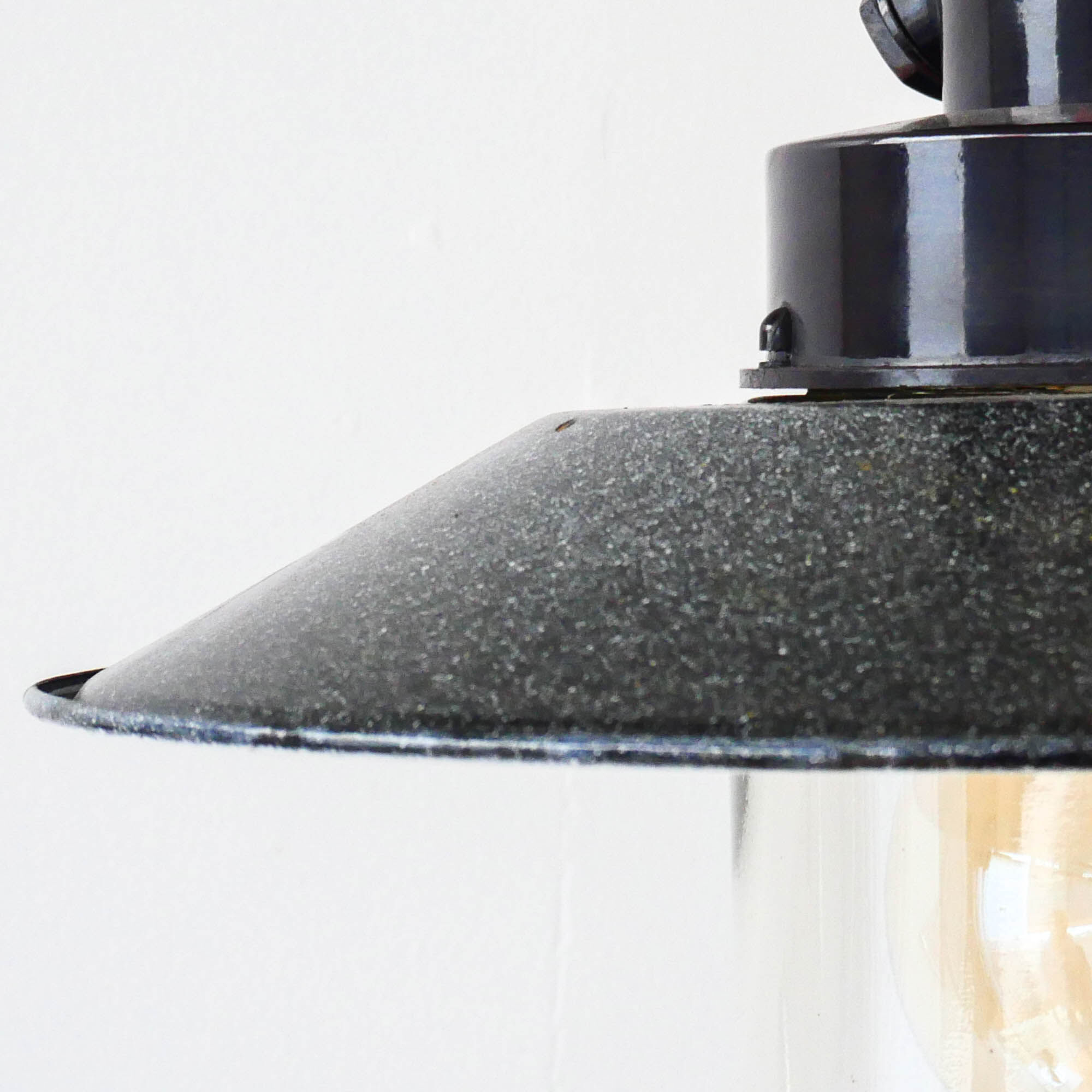 Old luminaire in enamel and bakelite