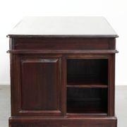 20th century wooden desk / partner desk in English style with a beautiful appearance