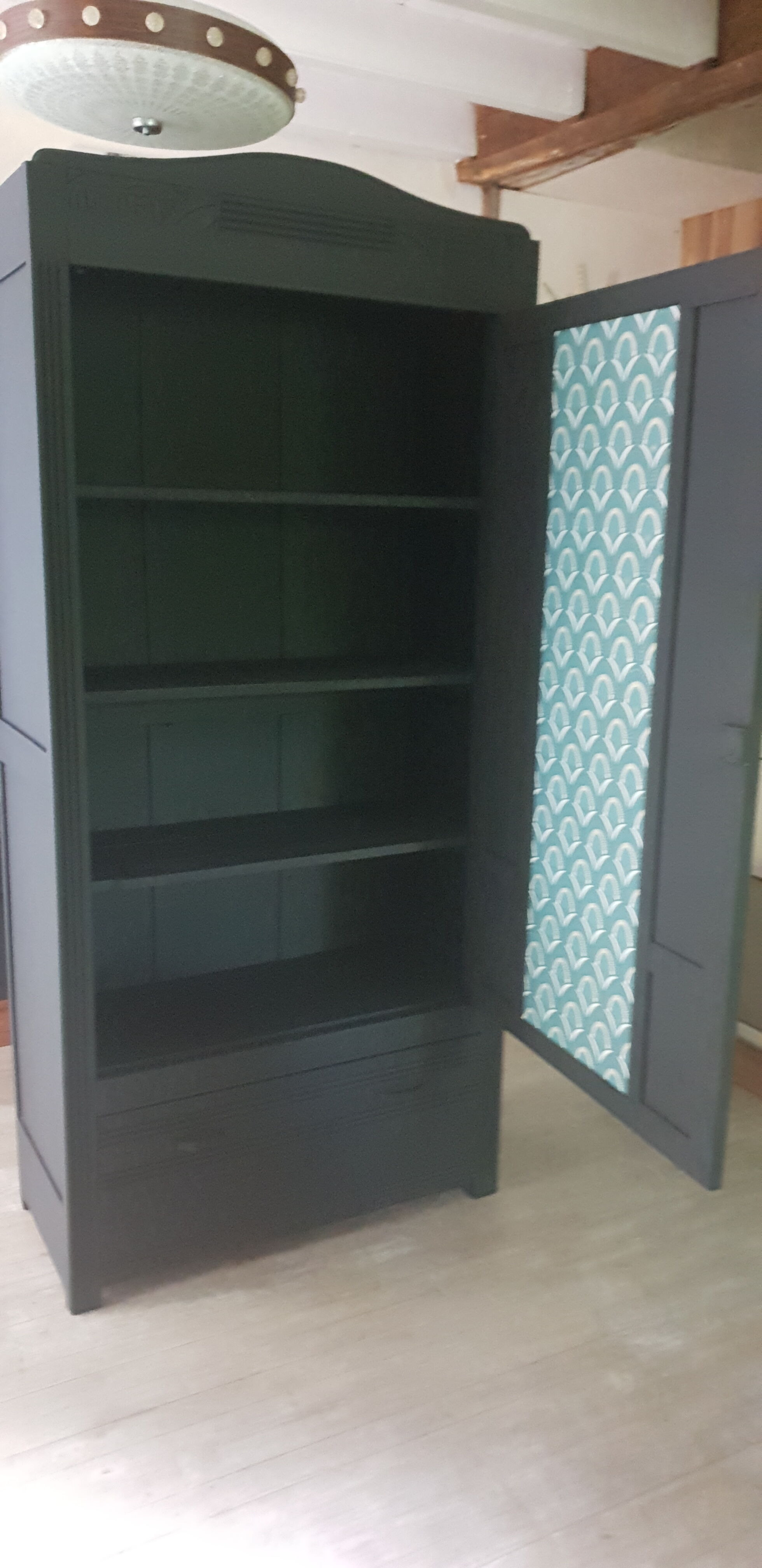 Black art deco Parisian wardrobe