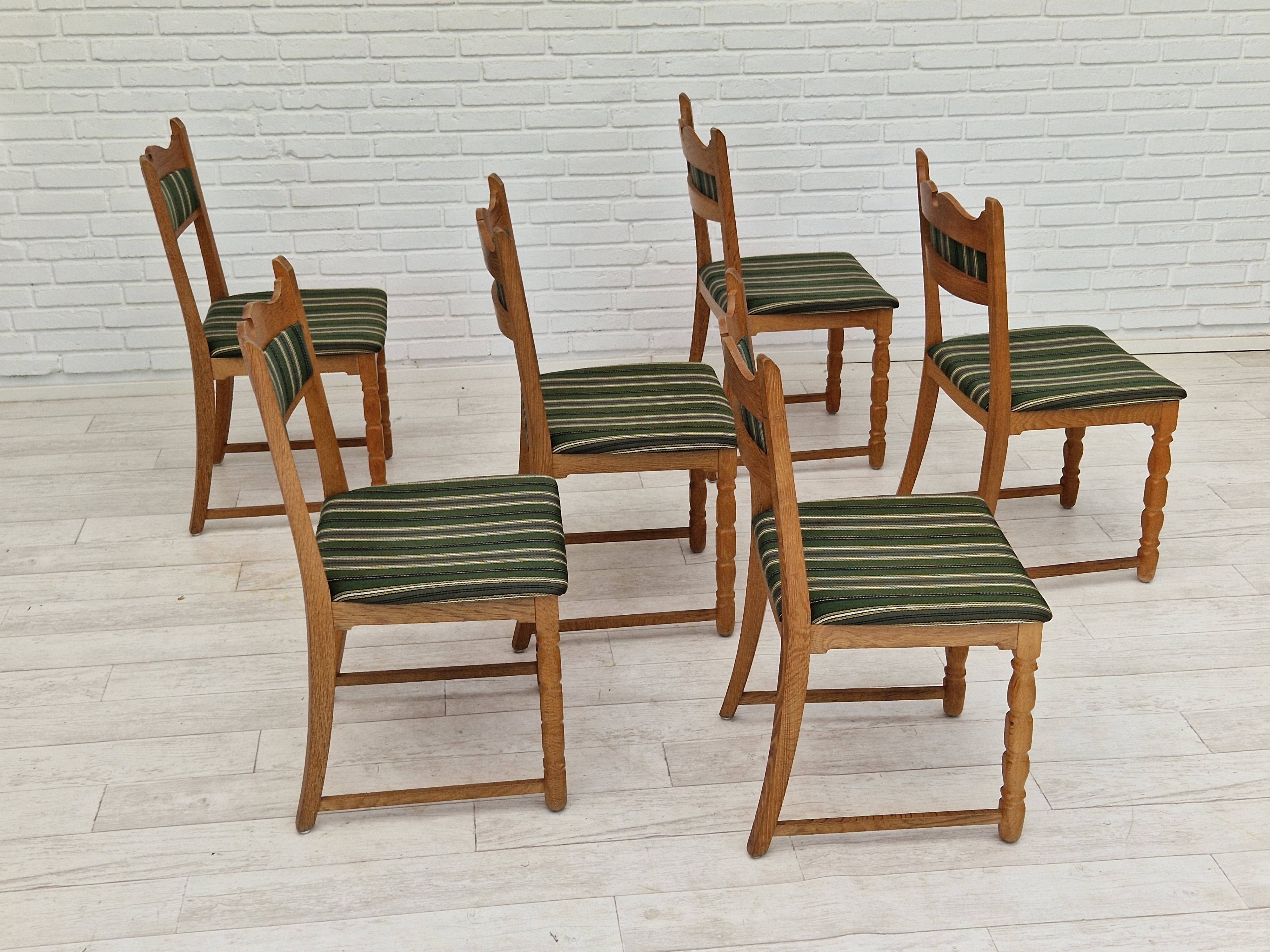 Set of six dining chairs danish design 1970S