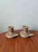 Pair of slow handcrafted stoneware candlesticks, bohemian country decor