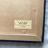 Vintage mosaic frame with butterfly wings