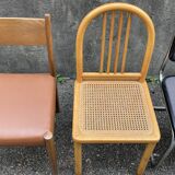 Set of 6 mismatched vintage chairs