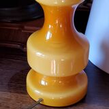 Designer orange glass lamp from the 70s