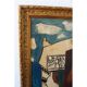 1930s Marc Chagall? Cubist figurative oil painting portrait with Horses