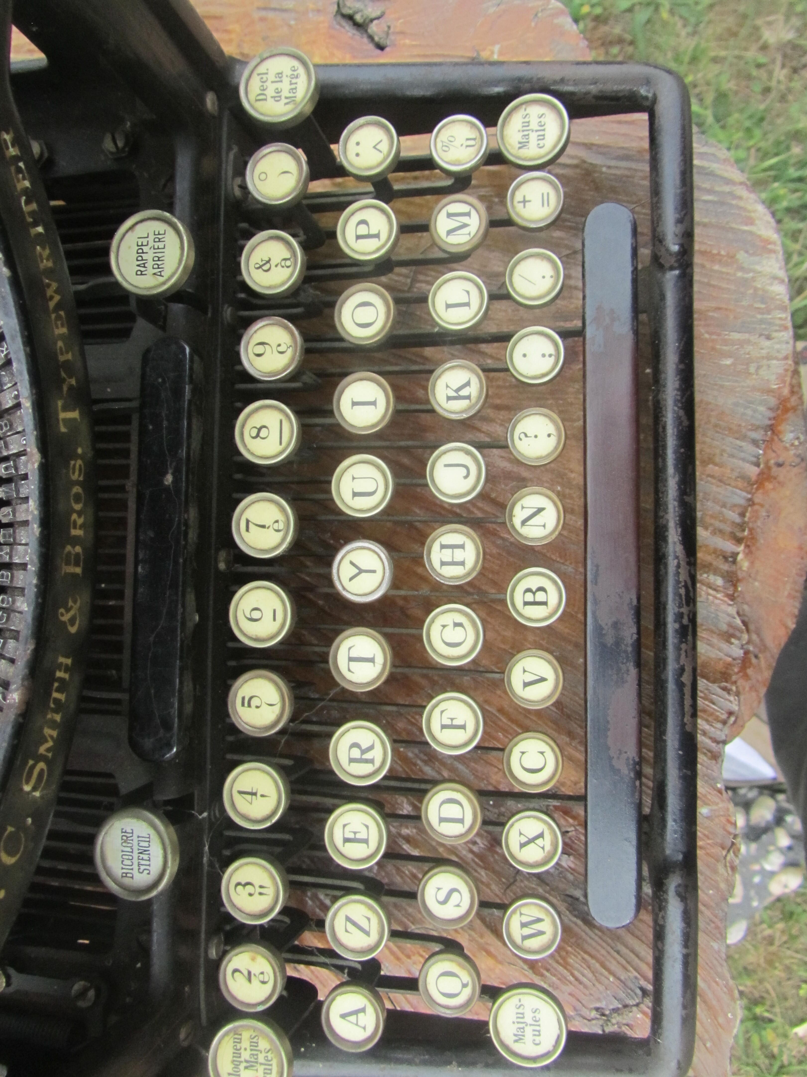 LC Smith typewriter 20 extra wide cart 18 inches