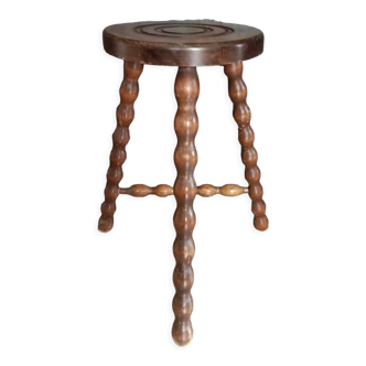 Pearl wood tripod stool