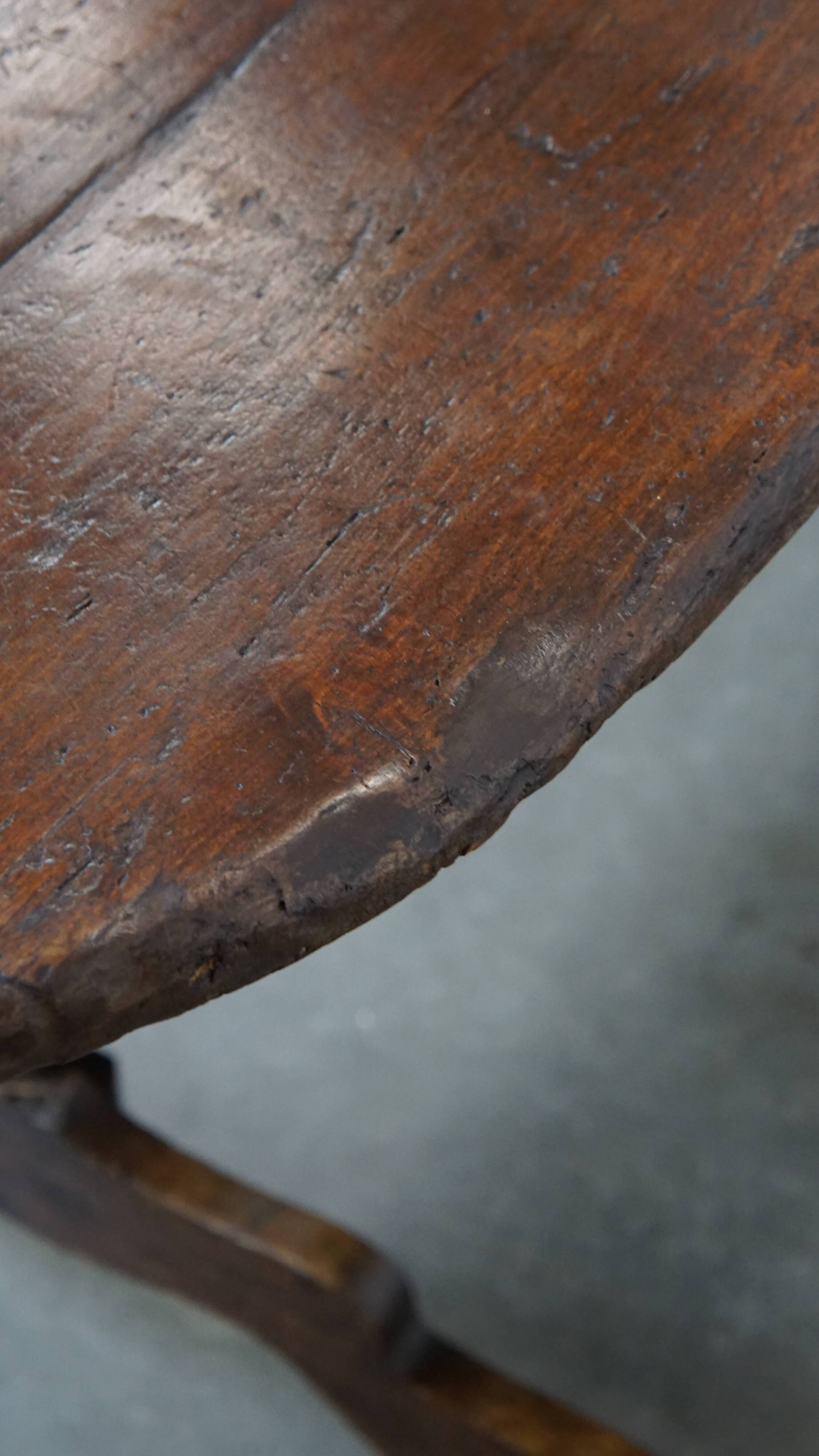 Antique XXL dining table made of poplar wood from the 18th century