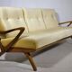 Three Seat Sofa in Wood attributed to Guglielmo Ulrich, Italy, 1950s