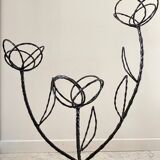 Vintage curved steel plant shelf
