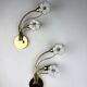 Pair of hibiscus floral sconces, Murano glass, Italy, circa 1970s