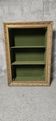 Vintage wall shelf with moulded gold frame – 74 × 106 cm