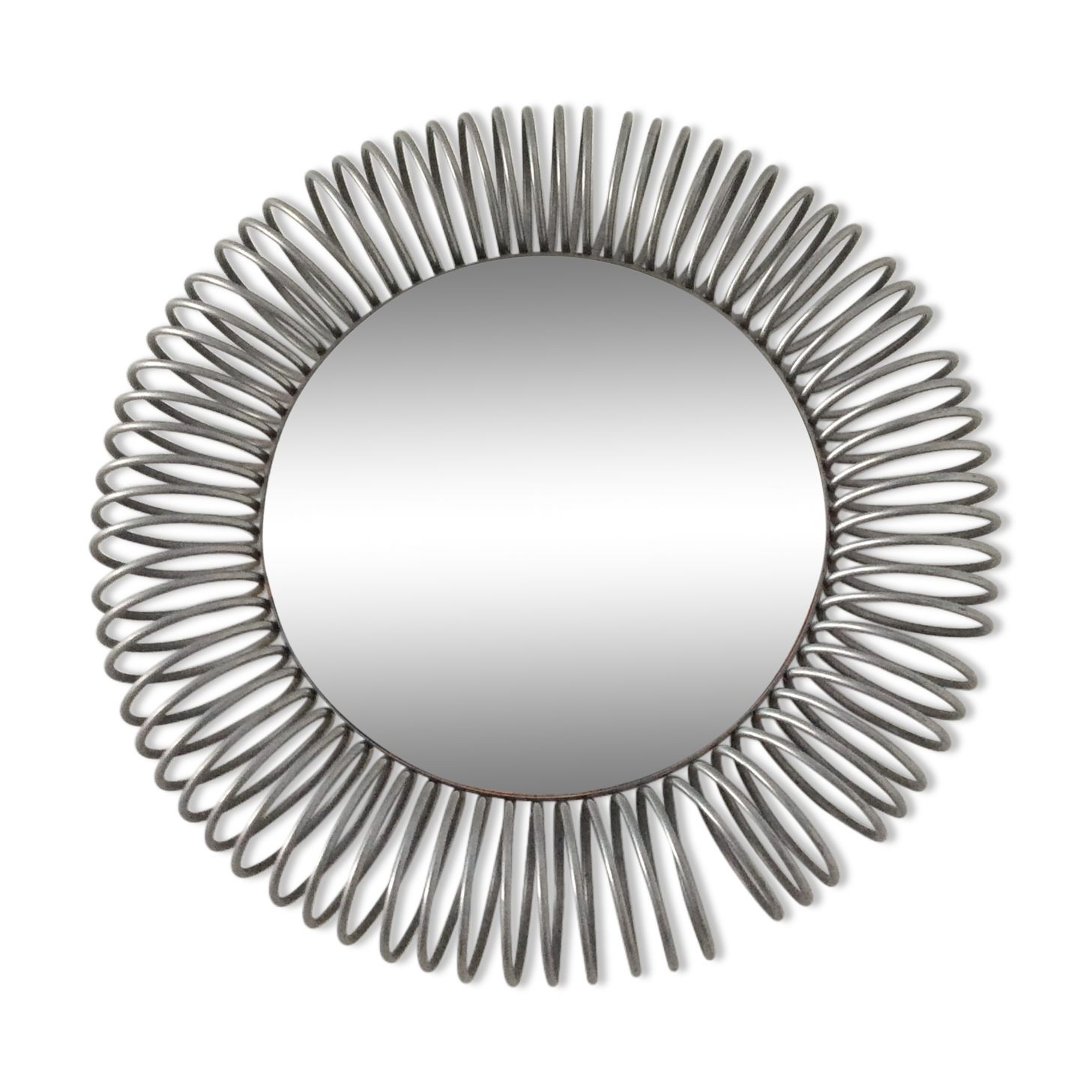 Vintage metallic spring mirror from the 70s and 80s