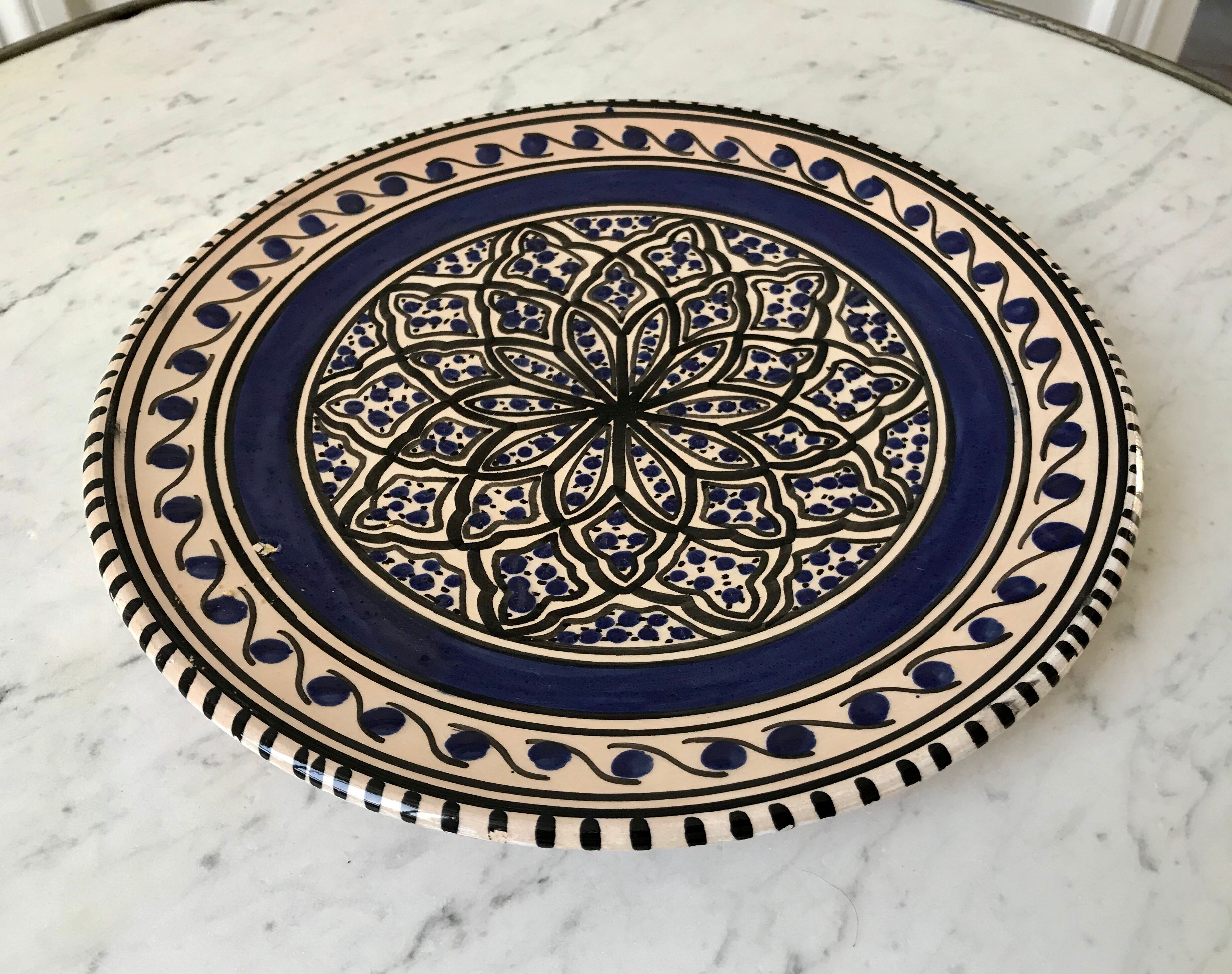 Moroccan ceramic dish handicraft Tamegroute "Aleya Slim"