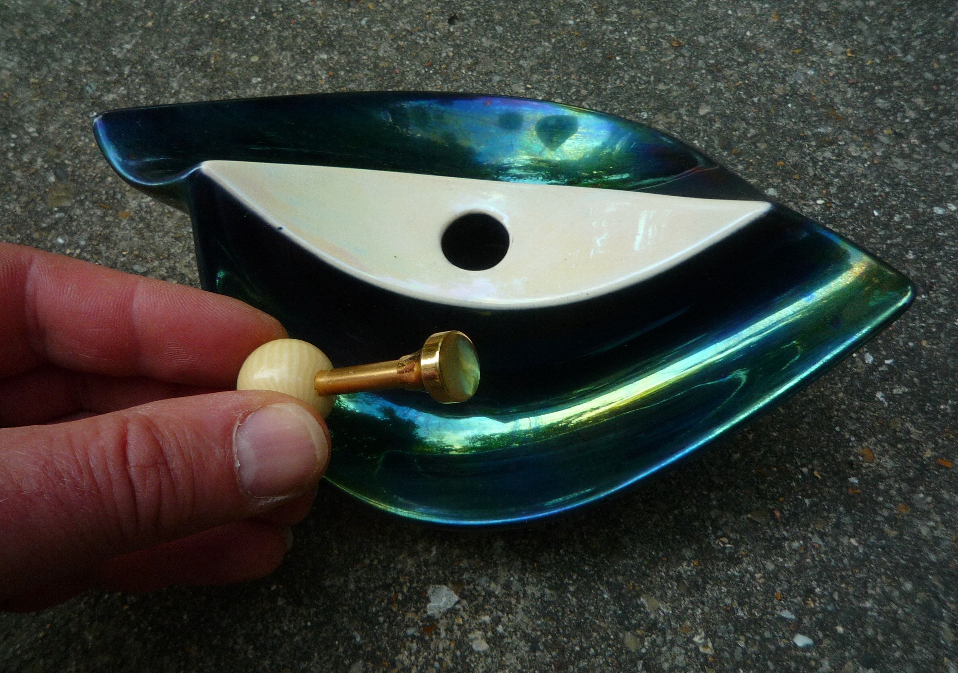 1950s porcelain ashtray