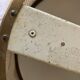 Lunel ceiling light, perforated metal and frosted glass from the 1950s.