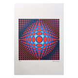 Victor Vasarely  Op Art Limited Edition Lithograph (1975) Signature pri