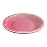 Vintage Vallauris plate - Pink glazed earthenware