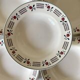 Niderviller earthenware soup plates, Loire model