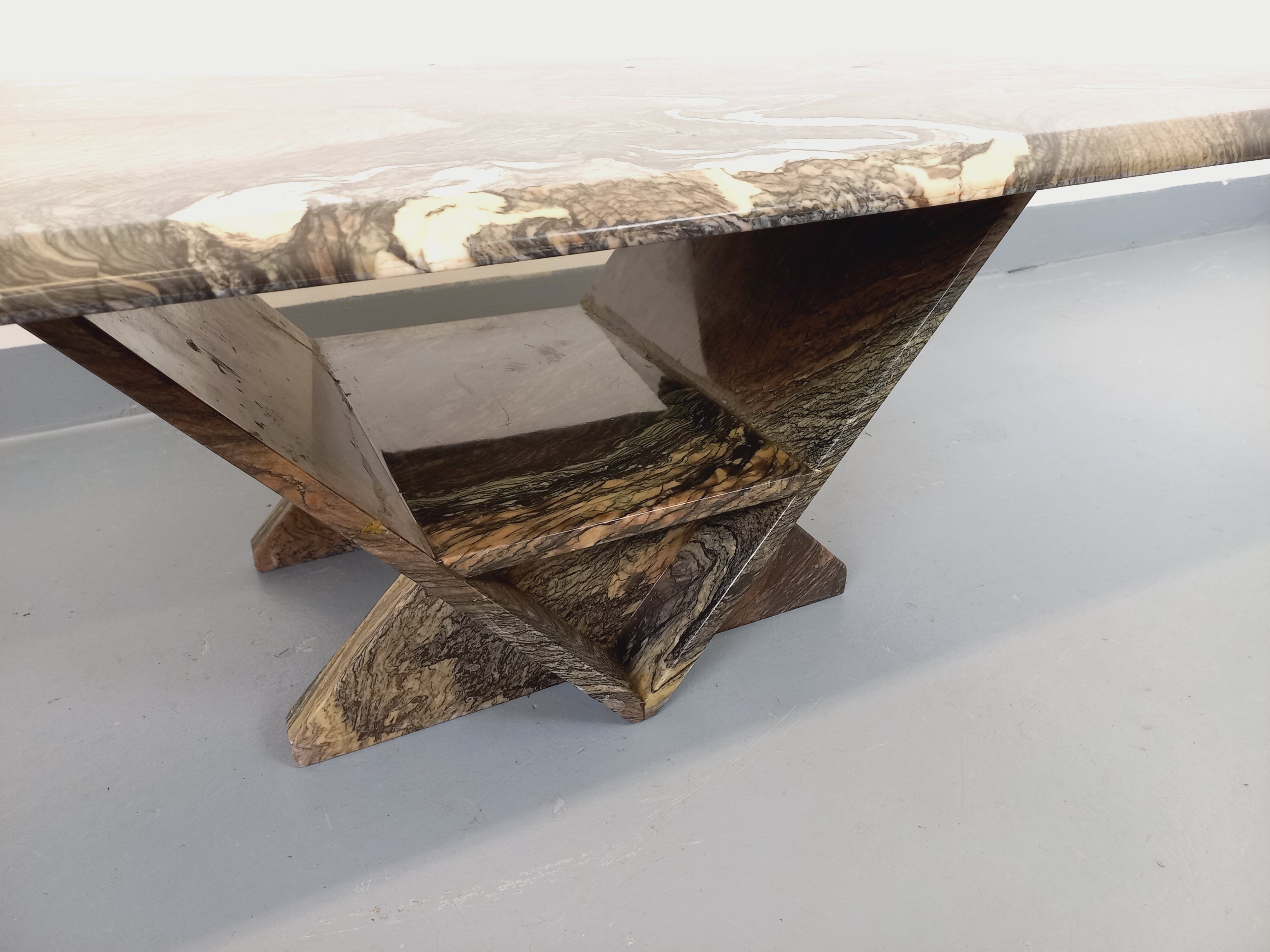 Vintage marble coffee table from the 1970s.
