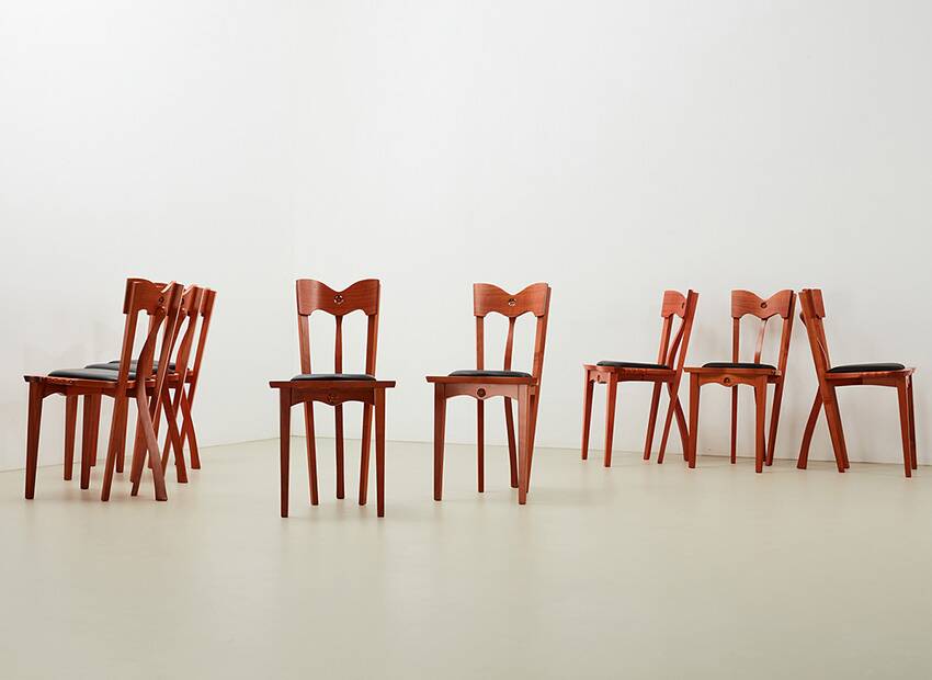 Borek Sipek Set of 8 Dora Dining Chairs for Driade Aleph 1991