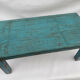 Old turquoise teak wood table