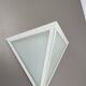 Original cubic satin white glass wall light by glashütte limburg, germany 1980s