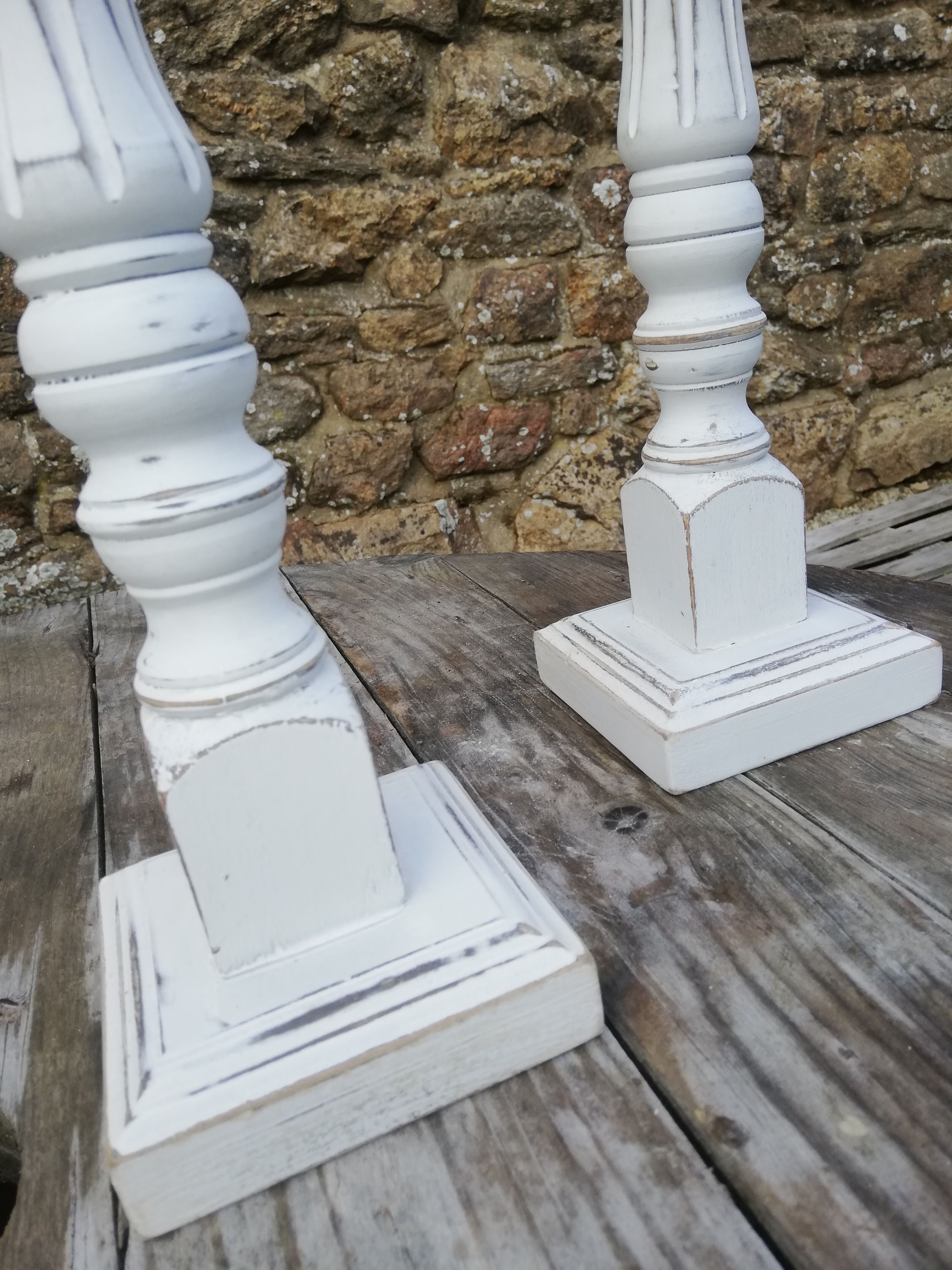 Wooden candle holder