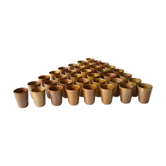 Lot de 36 tasses en grès Digoin