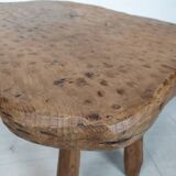 Brutalist wooden coffee table