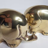 Paire d'éléphant en laiton design Massiv Messing