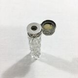 Crystal and silver salt bottle