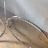 70s chrome table and glass top