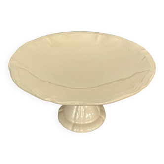 Sarreguemines compotier, ivory model with gadroons