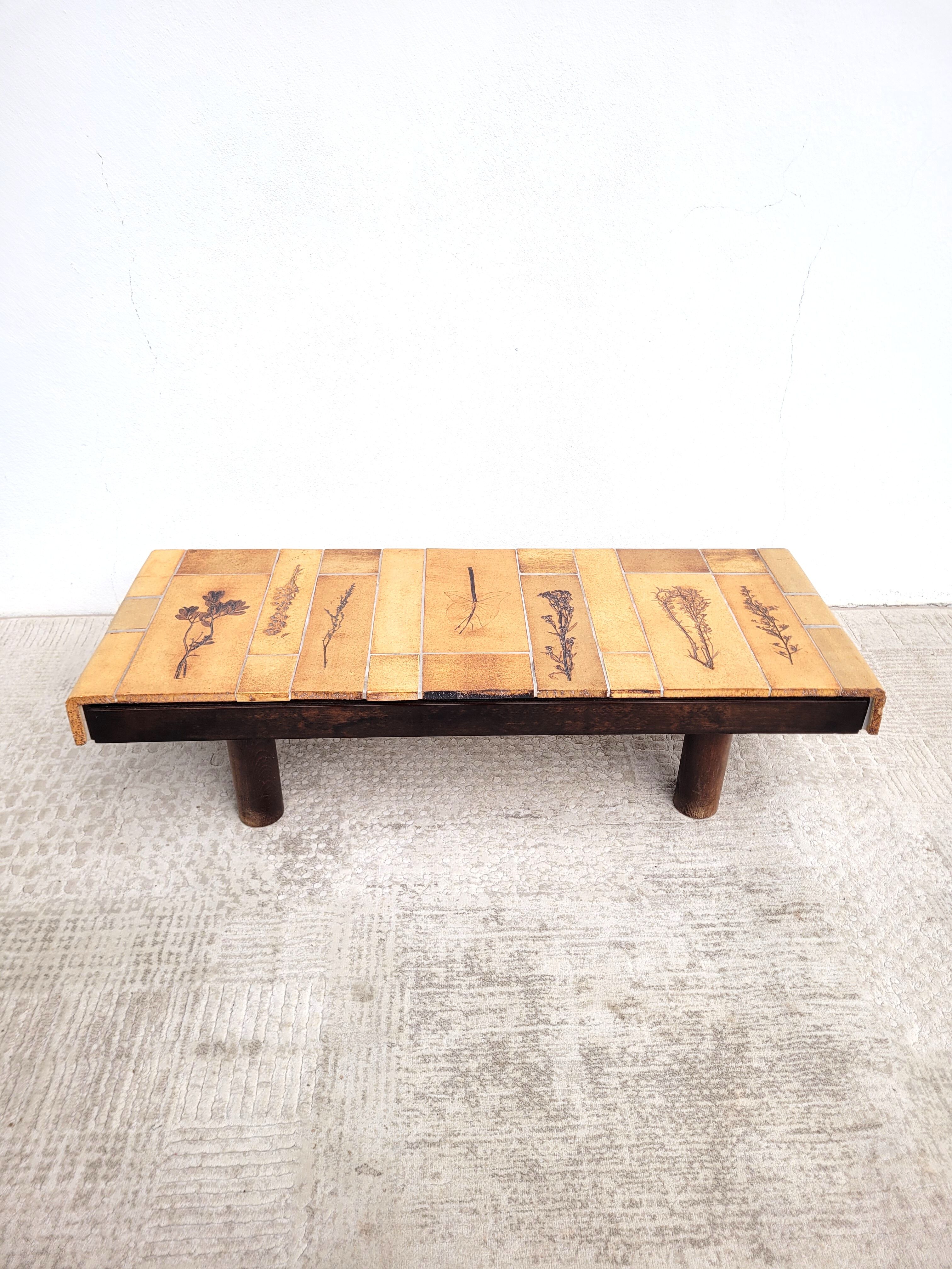 Coffee table Roger Capron Herbarium 1960