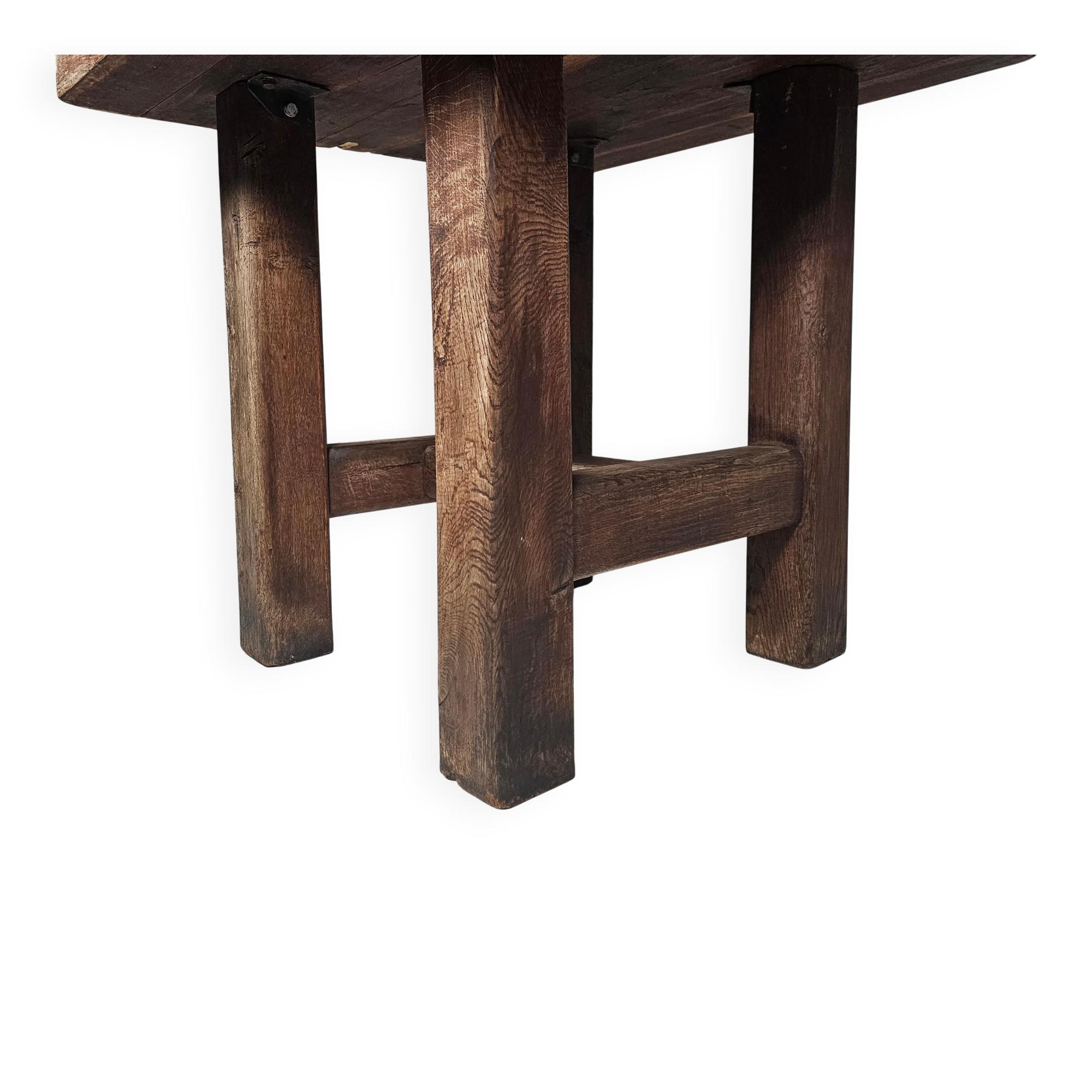 Mobichalet kitchen table/island in solid oak, Belgium, 1950s