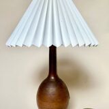 Stone lamp with pleated shade