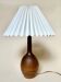 Stone lamp with pleated shade