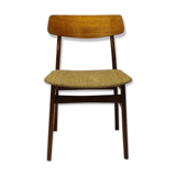 Chair in teak and wool