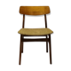 Chair in teak and wool