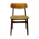 Chair in teak and wool