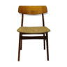 Chair in teak and wool
