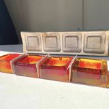 Swedish Design lot of 4 glass vintage ashtrays 1960's