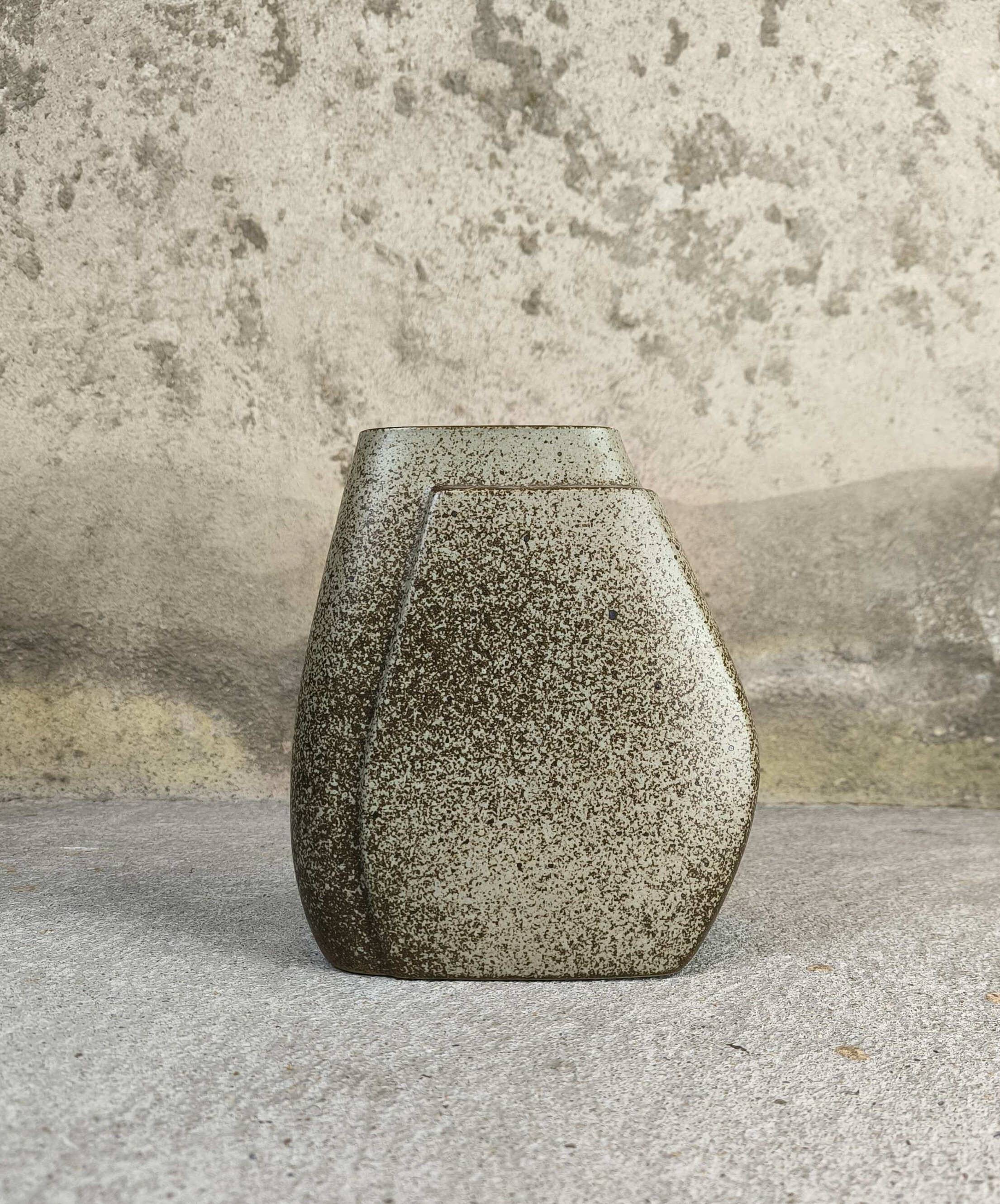 Vintage glazed stoneware vase