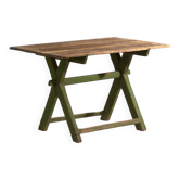 Antique trestle table made of pine wood – Central Europe, circa 1900